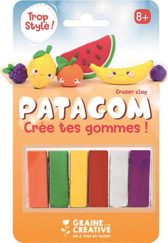 Patagom Patagom Gum Klei Set Fruit 6x25 gr
