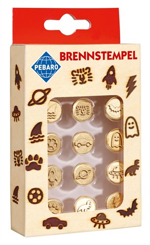 Pebaro Pebaro Brandstempels 12 stuks Raket Ufo