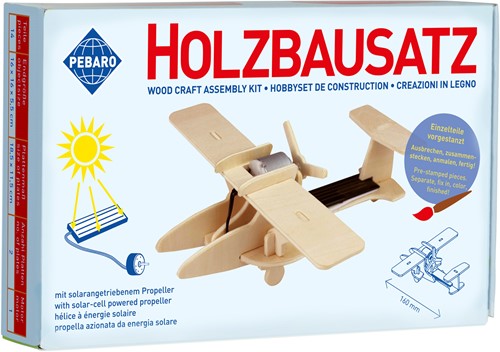 Pebaro Pebaro Houten Bouwset Solar Vliegtuig