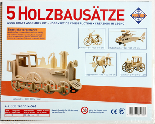 Pebaro Pebaro Houten Bouwset Voertuigen