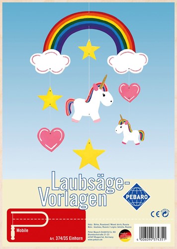 Pebaro Pebaro Houten Figuurzaag Plaat Eenhoorn A4