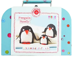 Buttonbag knutselset pinguïn familie - creatief speelgoed naaien