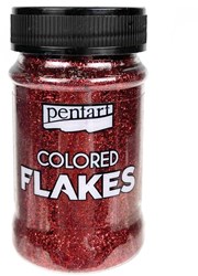 Pentart Pentart Gekleurde Folievlokken rood 100ml