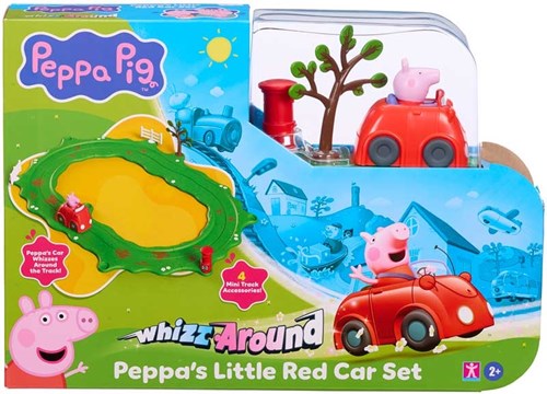 Chillfactor Peppa Pig speelgoed auto set - Peppa's rode auto motorisch