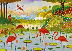 Pieces & Peace legpuzzel Caribbean Flamingos - 1000 stukjes puzzel