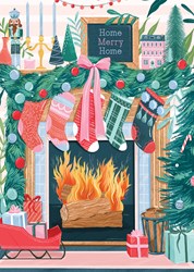 Pieces & Peace kerst puzzel open haard - 500 stukjes puzzelspel