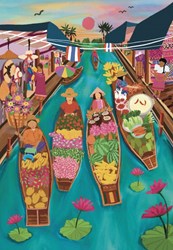 Pieces & Peace legpuzzel Floating Market Thailand - 1000 stukjes puzzel