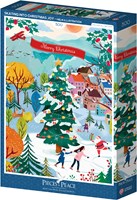 Pieces & Peace kerst puzzel Skating into Christmas Joy - 500 stukjes-2