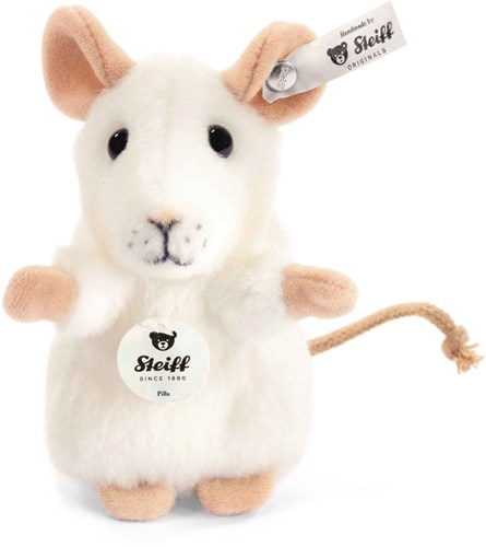 Steiff knuffel muis Pilla wit - pluche speelgoed 10 cm-2