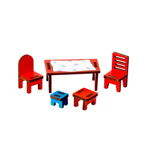 Kinderboekenlicenties Pippi Langkous - Houten meubelset nr.1