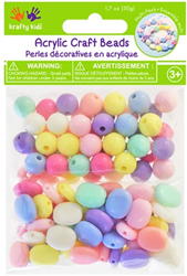 Krafty Kids Plastic Kralen Rond Ovaal Mix 50 gr