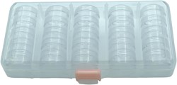 Hobby & Crafting Fun Plastic Opslagdoosjes Rond 18,5x8,5x3,2 cm 25 stuks