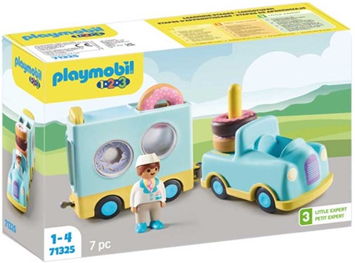 Playmobil 1.2.3 Donut Truck - Educatief Speelgoed met Stapel- en Sorteerfunctie