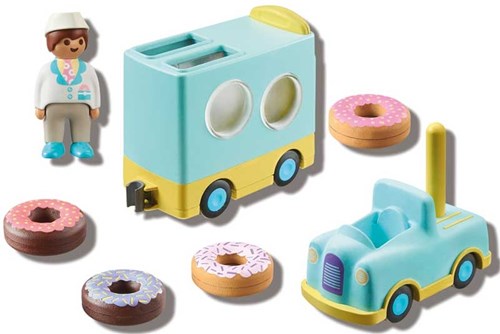 Playmobil 1.2.3 Donut Truck - Educatief Speelgoed met Stapel- en Sorteerfunctie-2