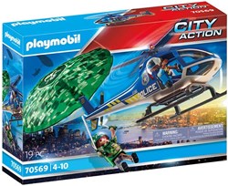 Playmobil politiehelikopter speelgoed parachute-achtervolging 70569