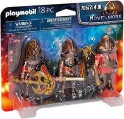 Playmobil Burnham Raiders set - 3 ridders speelfiguren 70672
