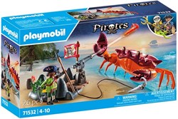 Playmobil piraten speelgoed Strijd tegen de gigantische krab - piratenavontuur