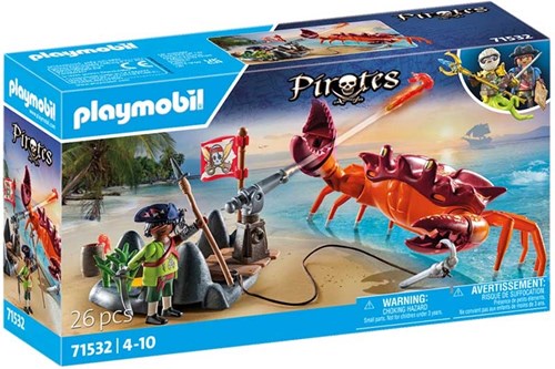 Playmobil piraten speelgoed Strijd tegen de gigantische krab - piratenavontuur
