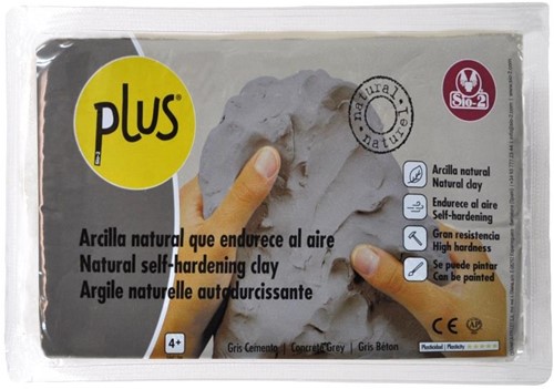 Plus Plus Plus Luchtdrogende Klei 1kg Beton Grijs