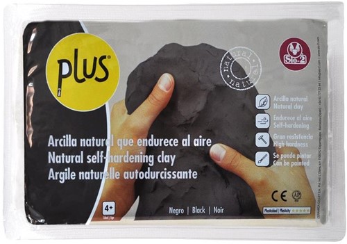 Plus Plus Luchtdrogende Klei 1kg Zwart