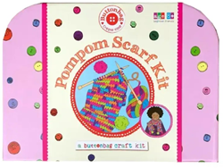 Buttonbag pompom sjaal knutselset - creatieve DIY set voor kinderen