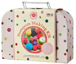 Buttonbag knutselkoffer pompom maken - creatieve speelgoedset voor kinderen