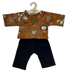 Hollie poppenkleding safari broek en shirt - fantasie speelgoed
