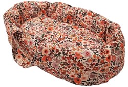 Hollie poppendraagmand retro bloemen - poppenaccessoire katoen