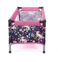 Bayer Chic Poppenreisbed (eenhoorn donkerblauw/roze)-3
