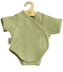 Hollie poppenromper babypop old green katoen 34cm