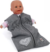 Bayer Chic 2000 poppen slaapzak grijs hartje - poppenaccessoire-2