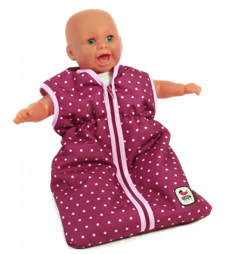 Bayer Chic Poppenslaapzak (stippen braam)