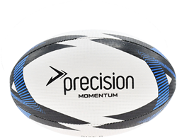 Precision rugby trainingsbal Momentum wit zwart blauw maat 5 duurzaam