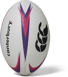 Canterbury rugbybal Mentre wit violet paars maat 5 trainingsbal