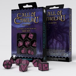 Q-Workshop Call of Cthulhu dobbelstenen set - 7-delig - zwart magenta