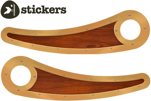Wishbonebike loopfiets accessoires Stickers Wood Recycled
