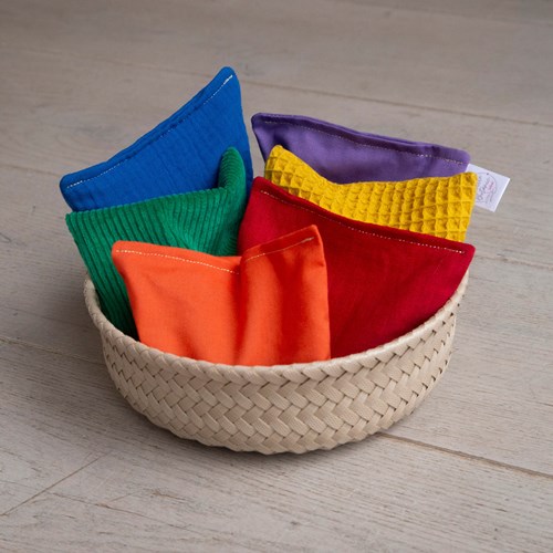 Little Botanic Label sensorisch speelgoed pittenzakjes regenboog 6 stuks-2