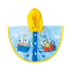 Heless poppen regencape blauw Sailing Friends 35-45cm waterdicht