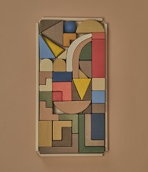Raduga Grez Blue over Multicolored Building Blocks