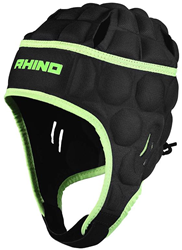Rhino hoofdbeschermer rugby junior zwart groen large jongens