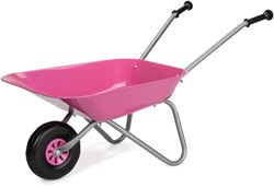 Rolly Toys kinderkruiwagen metaal roze - tuin speelgoed voor kinderen