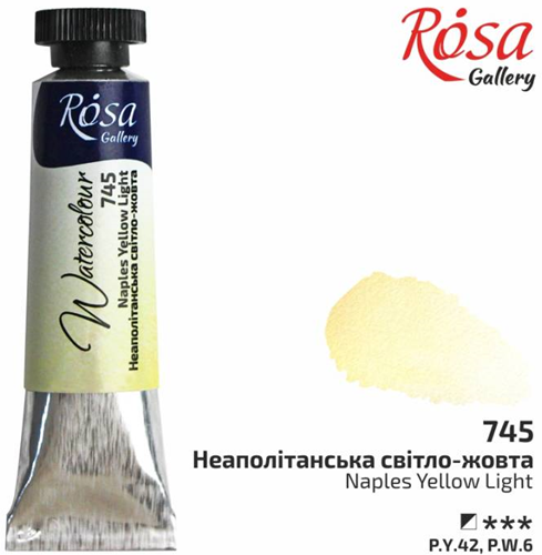 Rosa Gallery Rosa Gallery Aquarelverf Tube 10 ml Napels Geel Licht