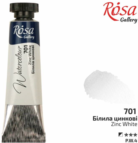 Rosa Gallery Rosa Gallery Aquarelverf Tube 10 ml Zink Wit