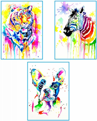 Rosa Rosa Start Aquarelkit Dieren 24x34 cm