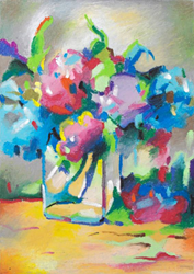 Rosa Rosa Start Oliepastel Hortensia Set 25x35 cm