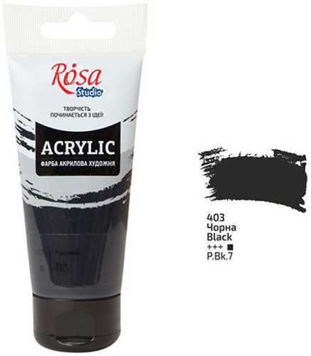 Rosa Studio Rosa Studio Acrylverf 75 ml 403 Black