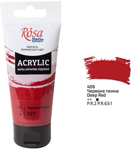 Rosa Studio Rosa Studio Acrylverf 75 ml 406 Deep Red