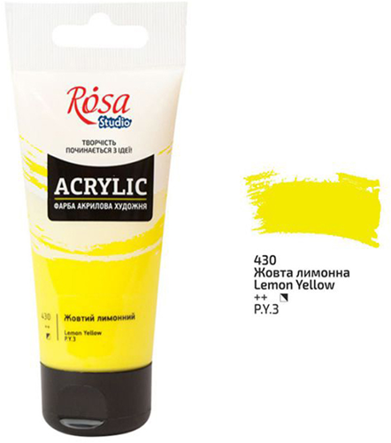 Rosa Studio Rosa Studio Acrylverf 75 ml 430 Lemon Yellow
