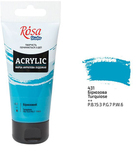 Rosa Studio Rosa Studio Acrylverf 75 ml 431 Turquoise