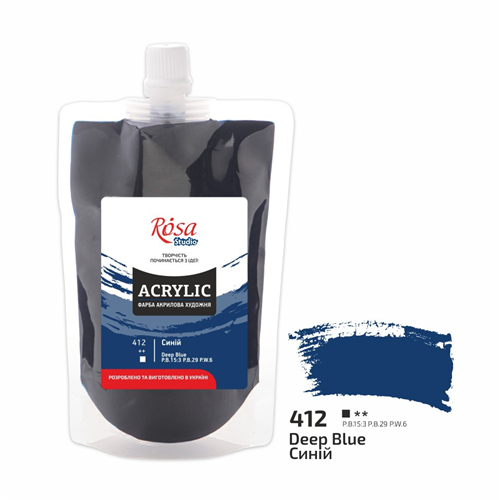 Rosa Studio Rosa Studio Acrylverf Soft Pack 200 ml 412 Deep Blue